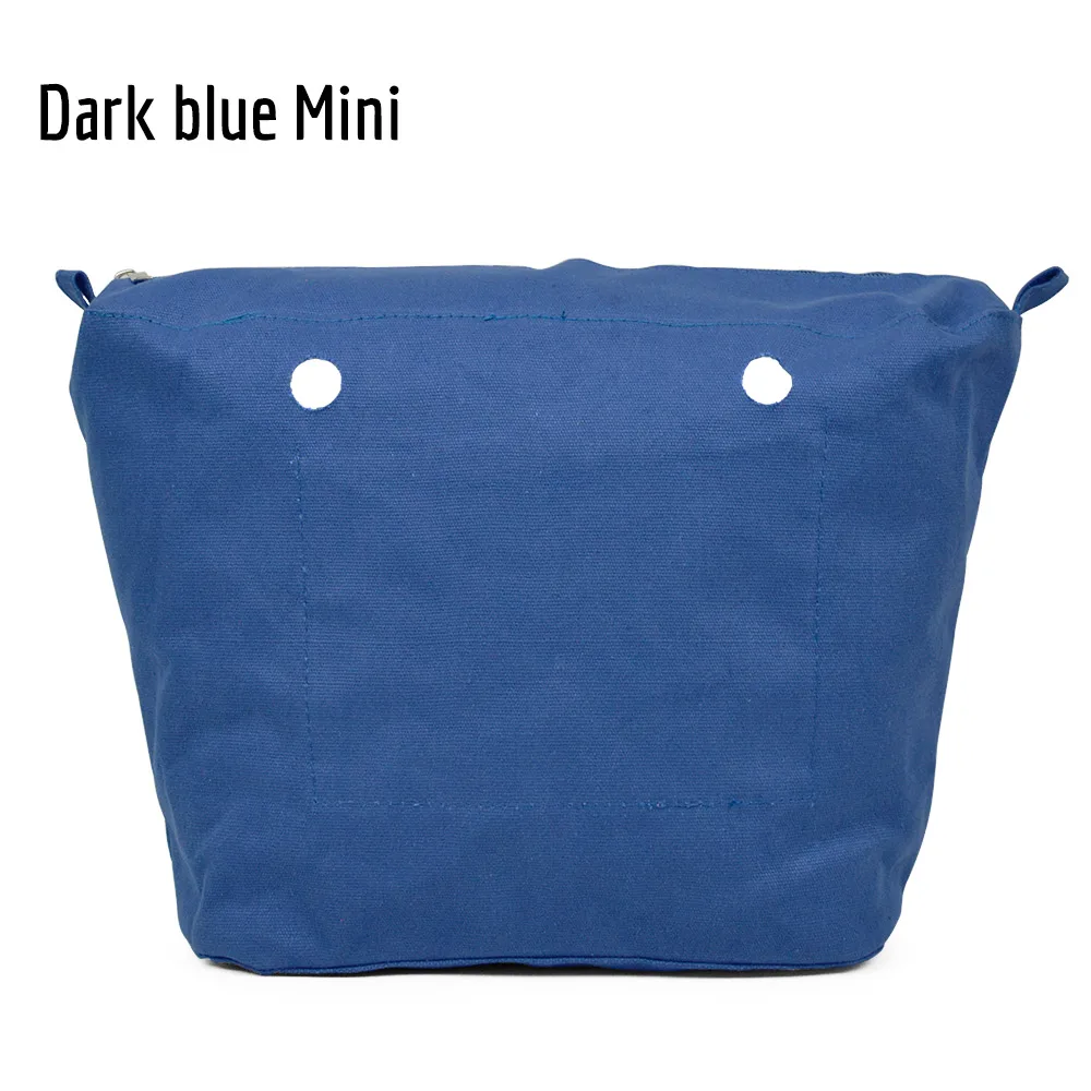 dark blue mini Внутренняя подкладка вставка карман на молнии для классического мини Obag холст вставка с внутренним водонепроницаемым покрытием для O сумки - Цвет: dark blue mini