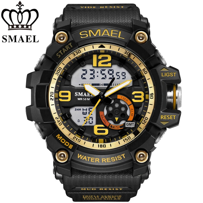 SMAEL Brand Luxury Quartz Watch Men New Style Waterproof Sport Military Watches Mens Casual Digital Wristwatch Relogio Masculin | Наручные