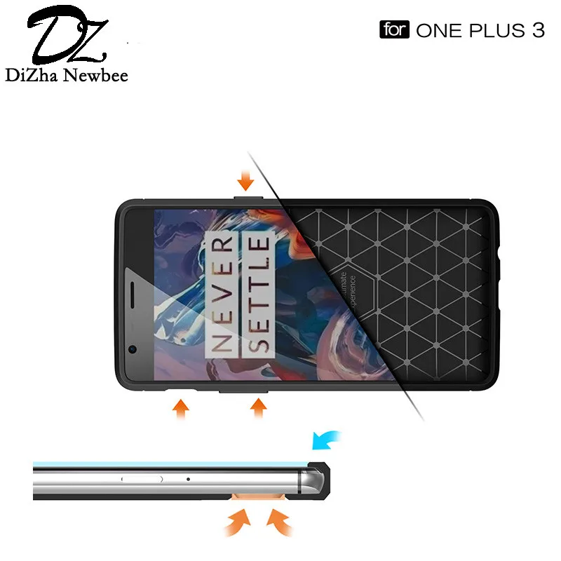 Dizha Newbee для Oneplus 3 чехол из углеродного волокна и ТПУ Защита окружающей среды