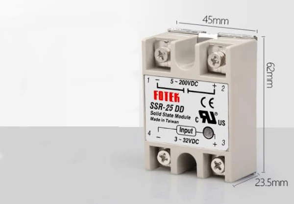 SSR-25DD Однофазное твердотельное реле SSR 25DD 25A DC управление 5-110V 5-60V | Строительство и