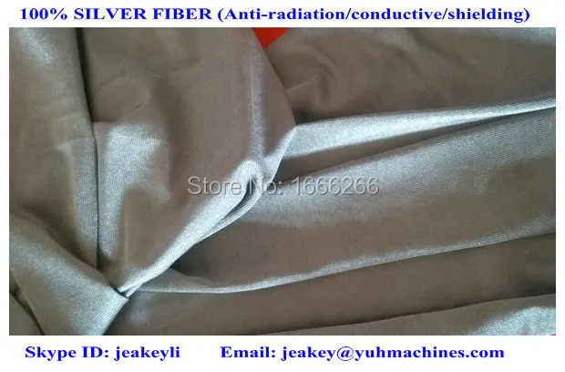 

All natural silver fiber fabrics