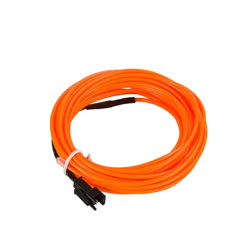 Orange ATCOMM 5 метров атмосферный светильник для двери автомобиля, внутренний светильник, холодный светильник, декоративная панель, консоль для автомобиля - Испускаемый цвет: Orange
