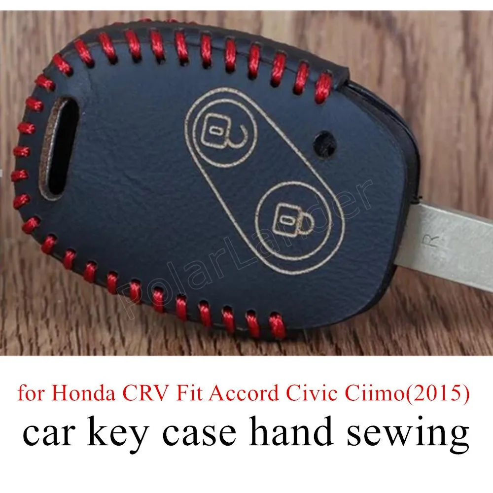 

Только красный, подходит для Honda CRV fit Accord Civic Ciimo(2015), чехол для автомобильного ключа, чехол для шитья, сделай сам, автостайлинг, натуральная ко...