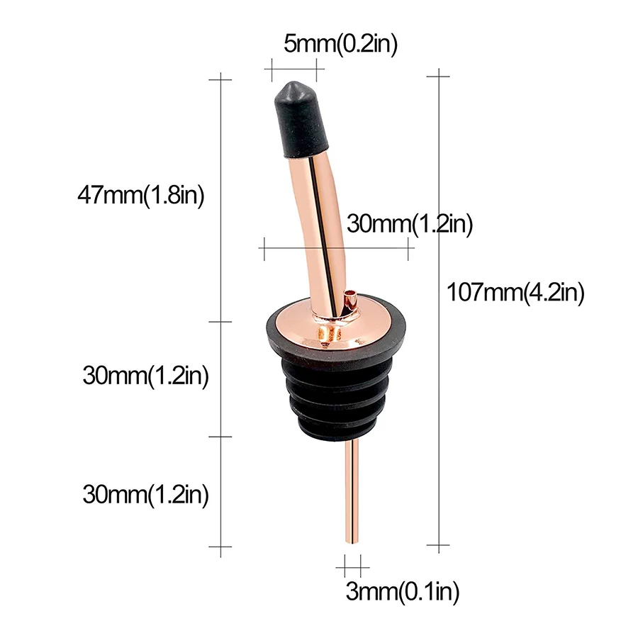12 Упаковка нержавеющая сталь классическая бутылка дозаторы конический Патрон