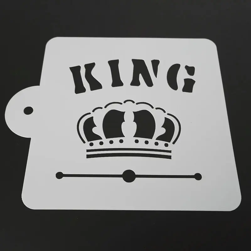 5 дюймов Король Корона торт Трафарет Шаблон сахарная мастика пластиковая печать