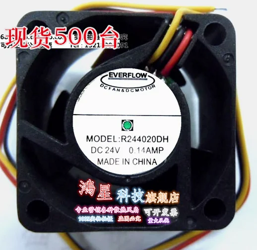 

Original EVERFLOW R244020DH 4020 24V 0.14A 4cm 3 line 40 * 40 * 20MM inverter fan