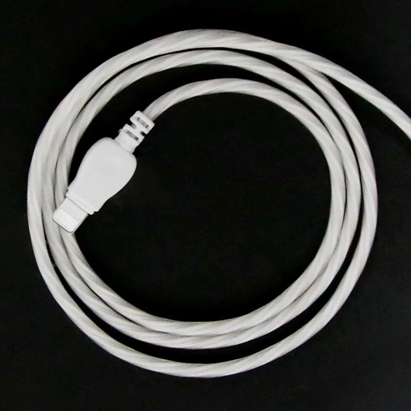 Светодиодный зарядный кабель usb type-C для Android Xiaomi Mi 5 6 8 se Galaxy S8 S9 Plus huawei P10 P20 Pro, кабель для быстрой зарядки 1 м - Цвет: Белый