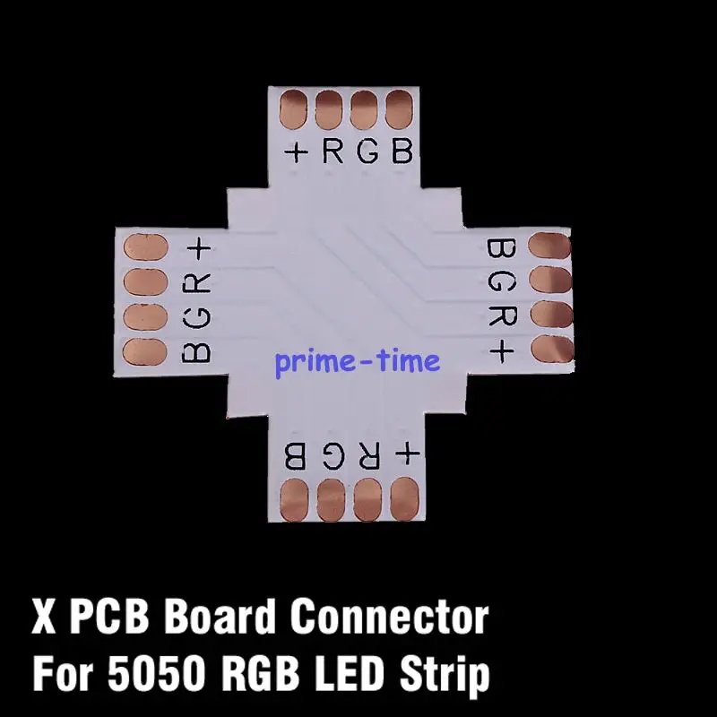 10 шт. 10 мм 4PIN L или T X (Cross) Форма Соединитель Платы PCB Без Пайки для 5050 RGB Цветной Светодиодной Полосы Света.