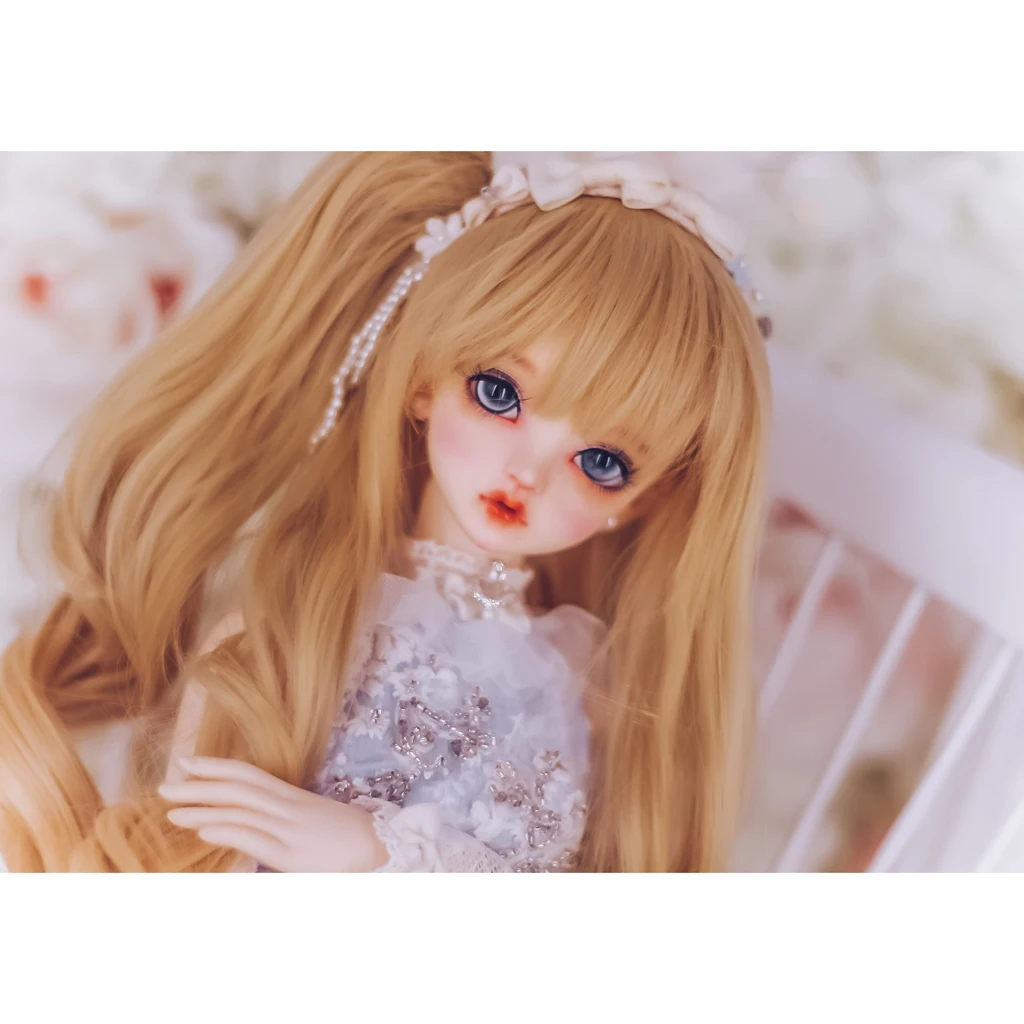 Волнистые парики BJD SD DIY проволока 1/4 куклы вьющийся парик цвет светло