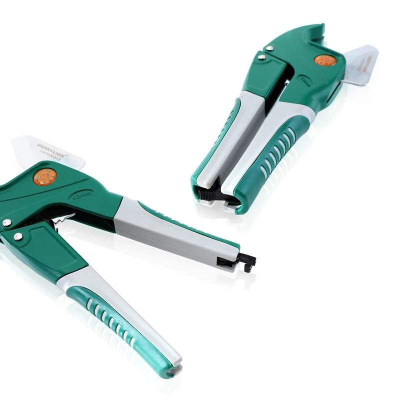 BERRYLION Semi-automatic Plastic Pipe Cutter Aluminum Alloy Body 42mm PVC/PU/PP/PE Hose Water Tube Scissors Ratchet Multi Tools |