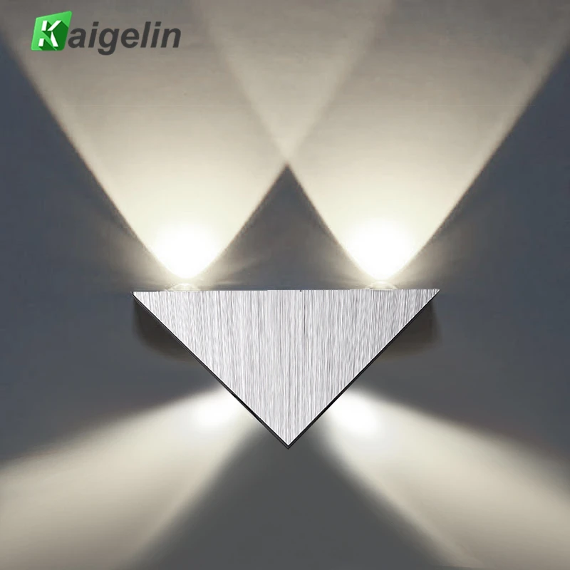 Kaigelin 4x1W Светодиодная треугольная настенная лампа 85 265V настенный светильник