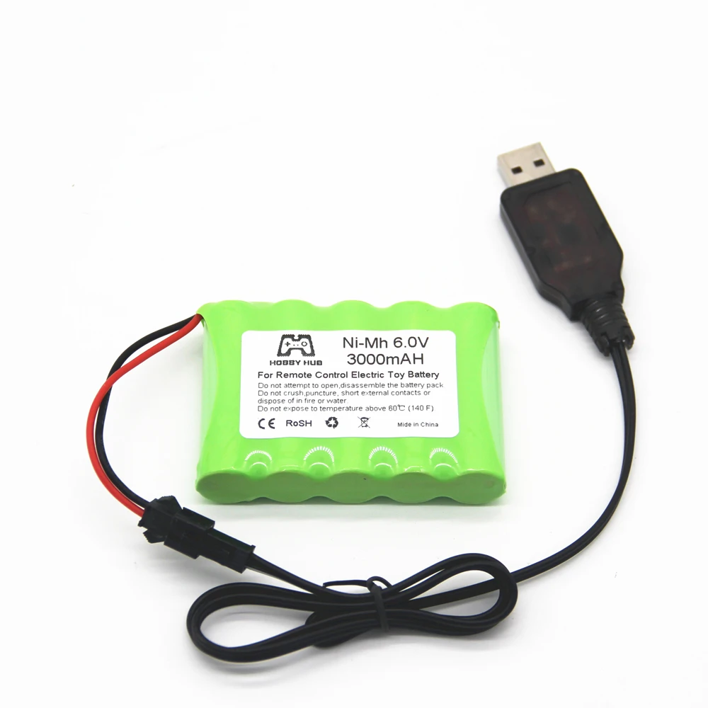 Hobby hub 3000 mah Ni-MH 6v AA 2800mah 2400mah аккумуляторная батарея 6,0 v для электрических игрушек для RC автомобилей грузовиков лодок 3000 mah AA