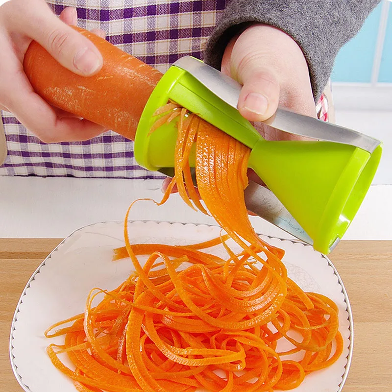 1PCS Vegetable Spiral Slicer Spirelli Graters Kitchen Carrots Gadgets Accessories Spiralizer Cutter With Box | Дом и сад