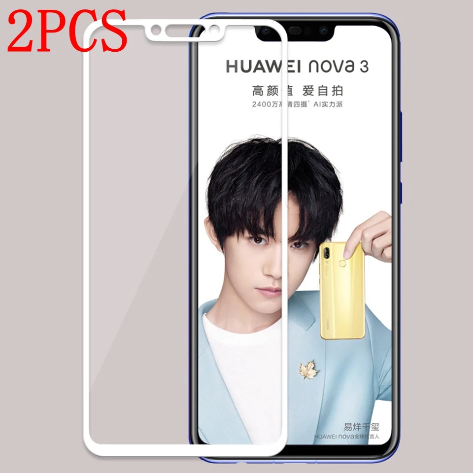 3D закаленное стекло для Huawei Nova 3i 2 шт. полное покрытие экрана Защитная пленка 3 INE