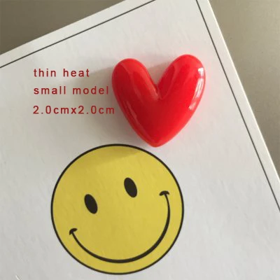 thin hear-small mode Красное сердце в форме смолы магниты на холодильник DIY Аксессуары Украшение на холодильник - Color: thin hear-small mode