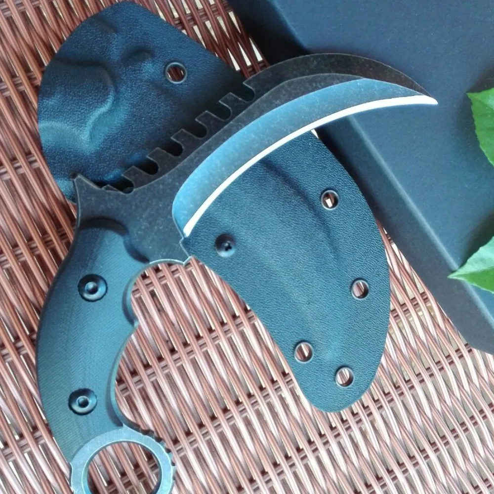 Тактический нож Karambit для кемпинга, выживания, охотничьи ножи, многофункциональные инструменты, D2 лезвие, охотничьи ножи в подарок