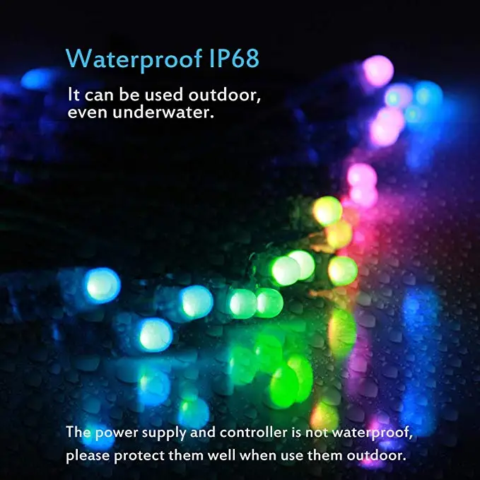 18awg 100 шт./струна DC12V Smart WS2811 Bullet led pixel ip68 белый провод с неизолированным
