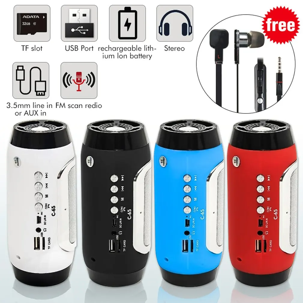Открытый беспроводной Bluetooth мини портативный дизайн громкий динамик USB перезаряжаемый Высокая мощность стерео динамик поддержка FM