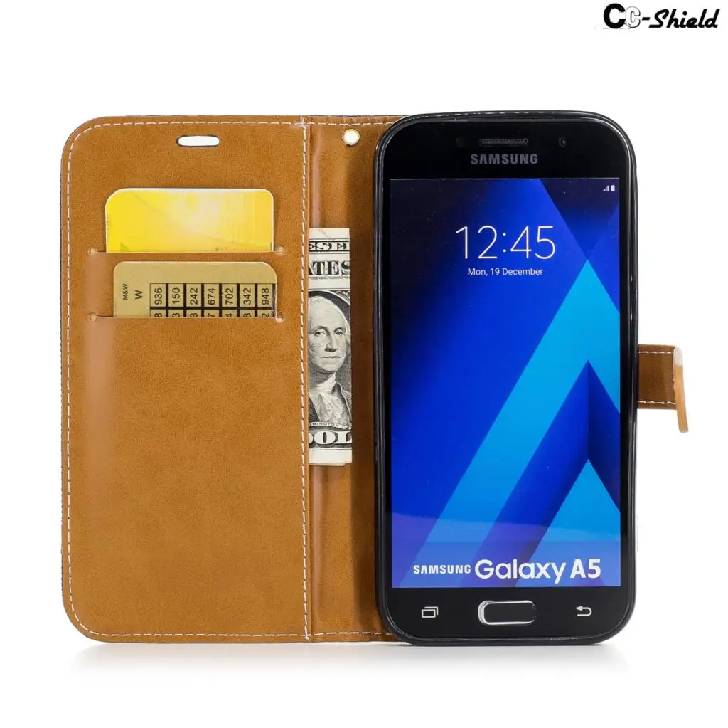 SM-A520F джинсовый флип-чехол для Samsung Galaxy A5 A 5 2017 A520 SM-A520 A520F чехол 520 A520F/DS SM-A520F/DS сумка |