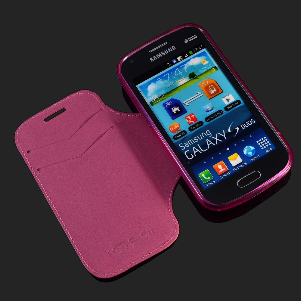 Для Samsung Galaxy S Duos 2 S7582 S7580 модный флип кошелек из искусственной кожи чехол