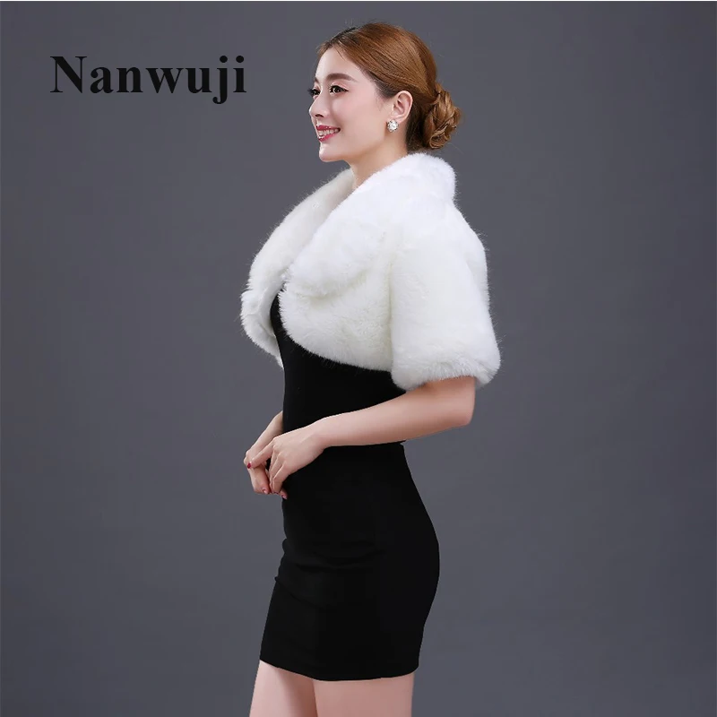 

Custom Made White Ivory Faux Fur Bridal Wrap/ Wedding Jacket/Shawl/Cape/Stole/Bolero/