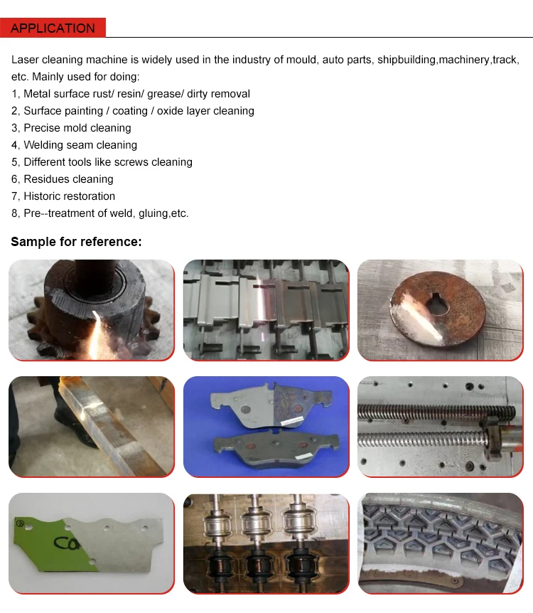 

100w laser cleaning machine for rust