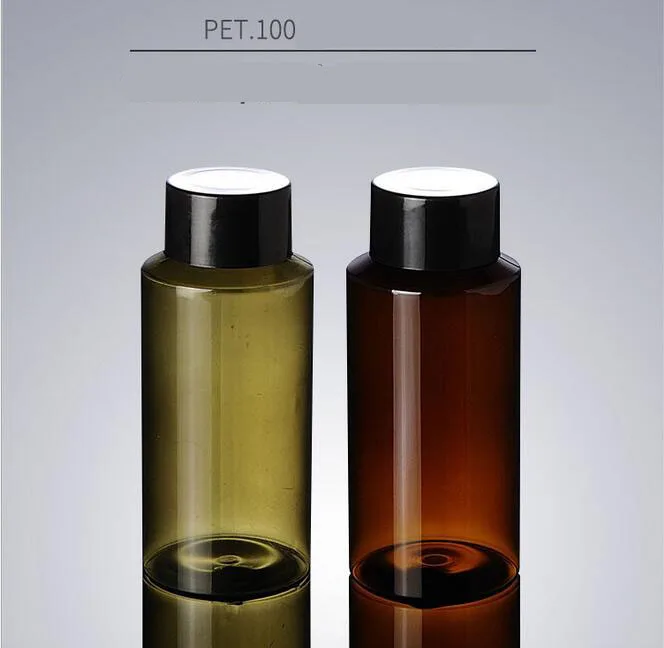 

1000x100 мл пустые пластиковые бутылки для путешествий для макияжа, черная крышка для жидкого лосьона, крема, воды, пластиковая фотография живо...