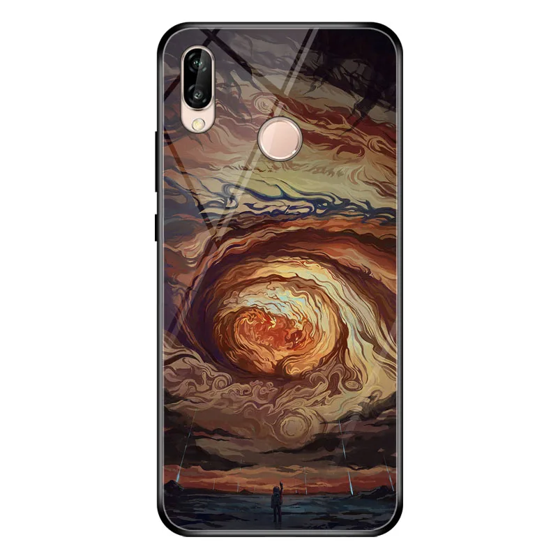 Huawei P20 Lite чехол закаленное Стекло мягкий TPU бампер жесткая накладка на заднюю