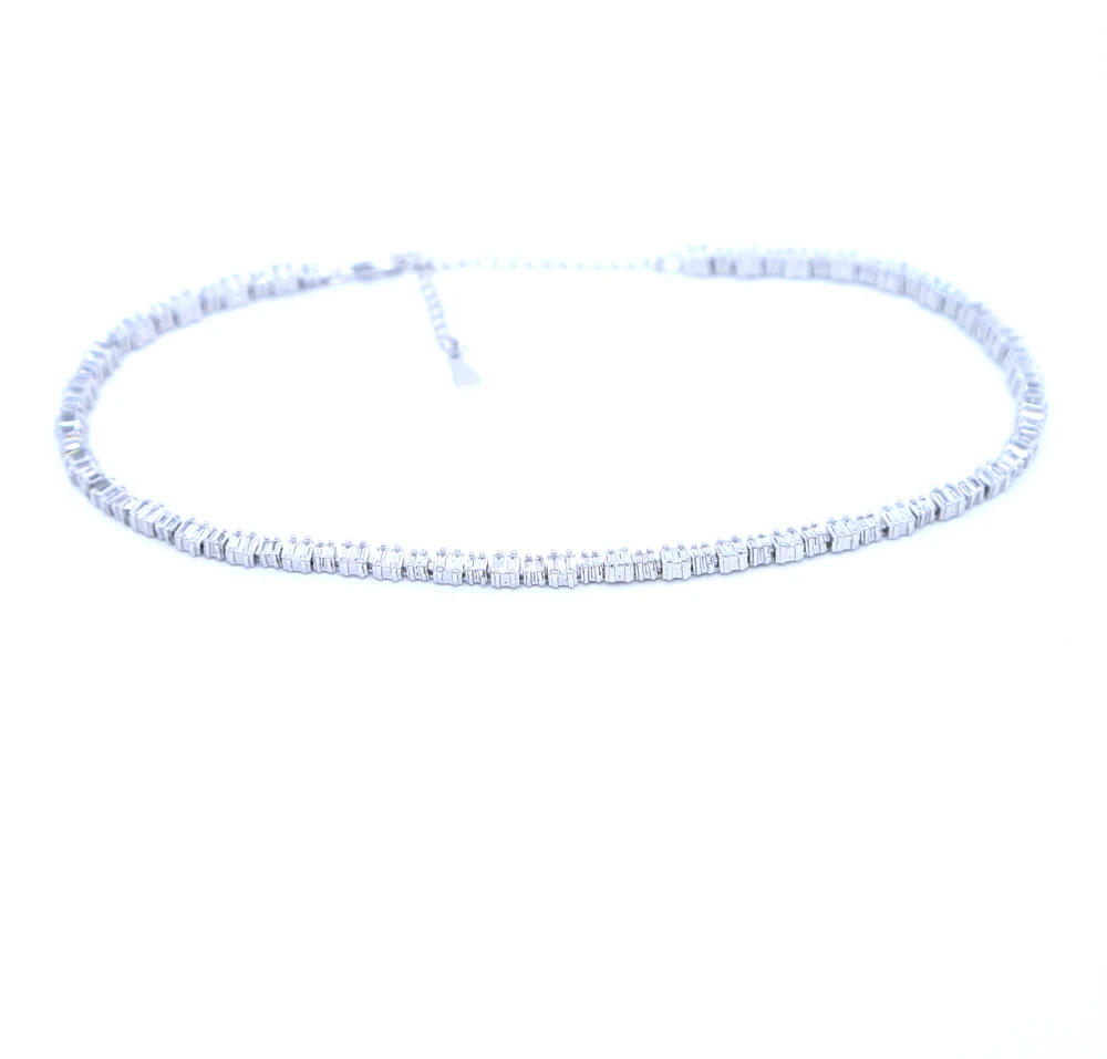 Цепочка чокер женская с фианитами элегантное роскошное ожерелье кубическим