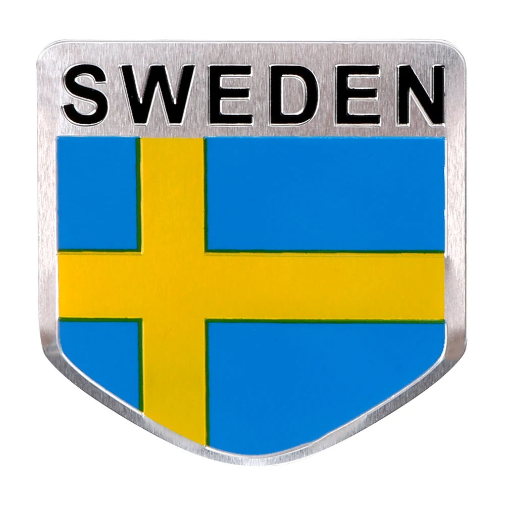 FORAUTO Шведский флаг автомобильная наклейка с защитой от царапин алюминиевая