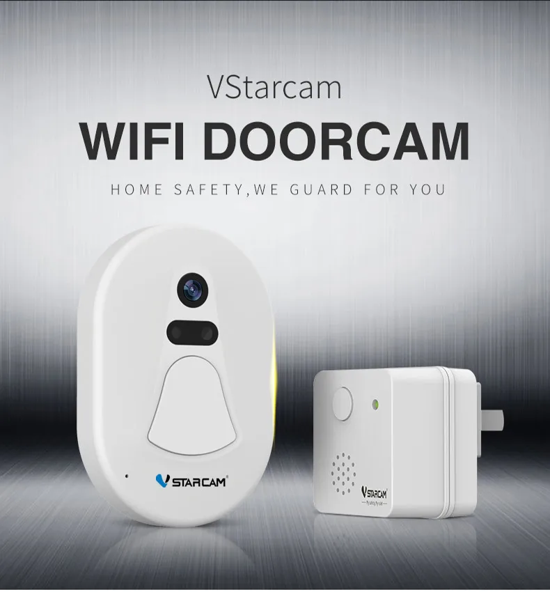 Дверная камера VStarcam D1 наружная + внутренняя Wi Fi RF2.4G Фото дверной звонок Поддержка