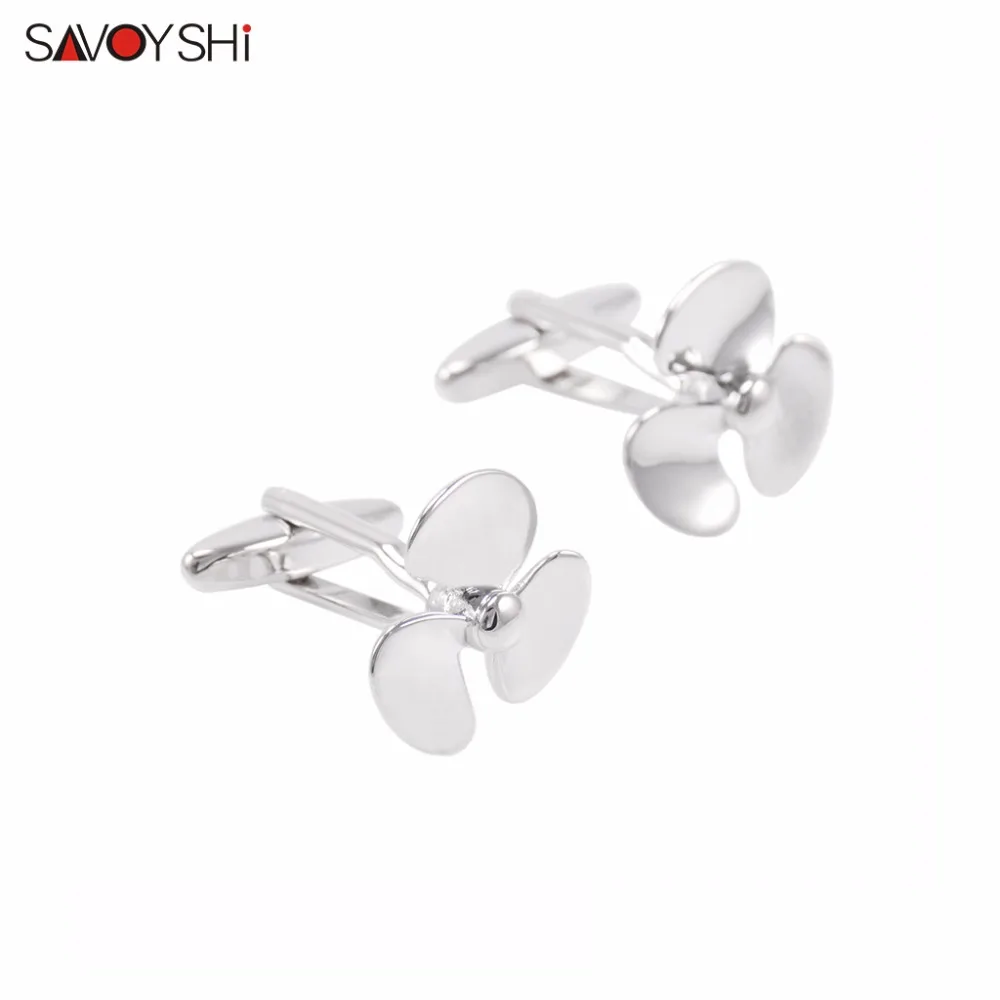 

SAVOYSHI Fan Blade Cufflinks For Mens Shirt Brand High Quality Propeller Cuff link Grooms Wedding Jewelry
