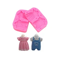 limited hot sale fda men and women baby clothes three dimensional turn sugar cake mold chocolate candle diy baking tools