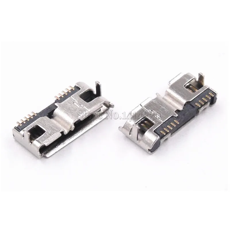 10 шт. Micro USB 3 0 гнездовой контактный разъем для пайки печатных плат разъемы жестких