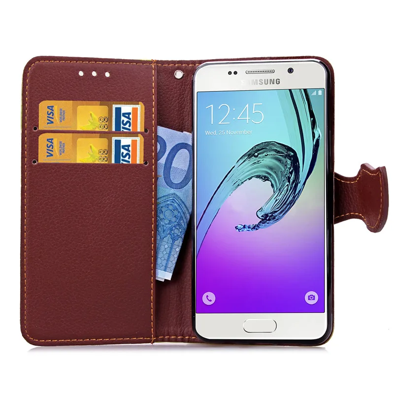 A310 A310f чехол для samsung Galaxy A3 2016 SM A310F Роскошный кожаный портмоне с откидной крышкой