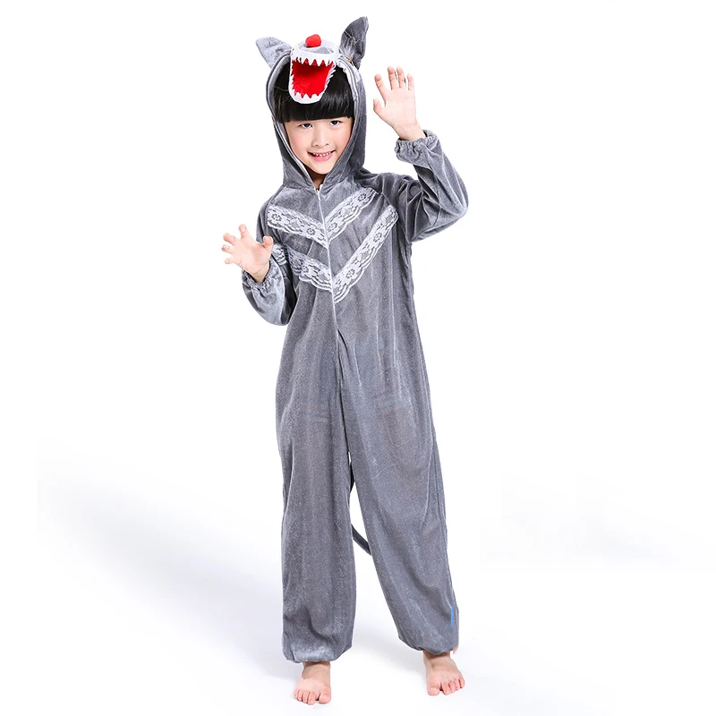 Детский костюм животного для детей Косплэй te Золотой Бархат шоу на Хэллоуин