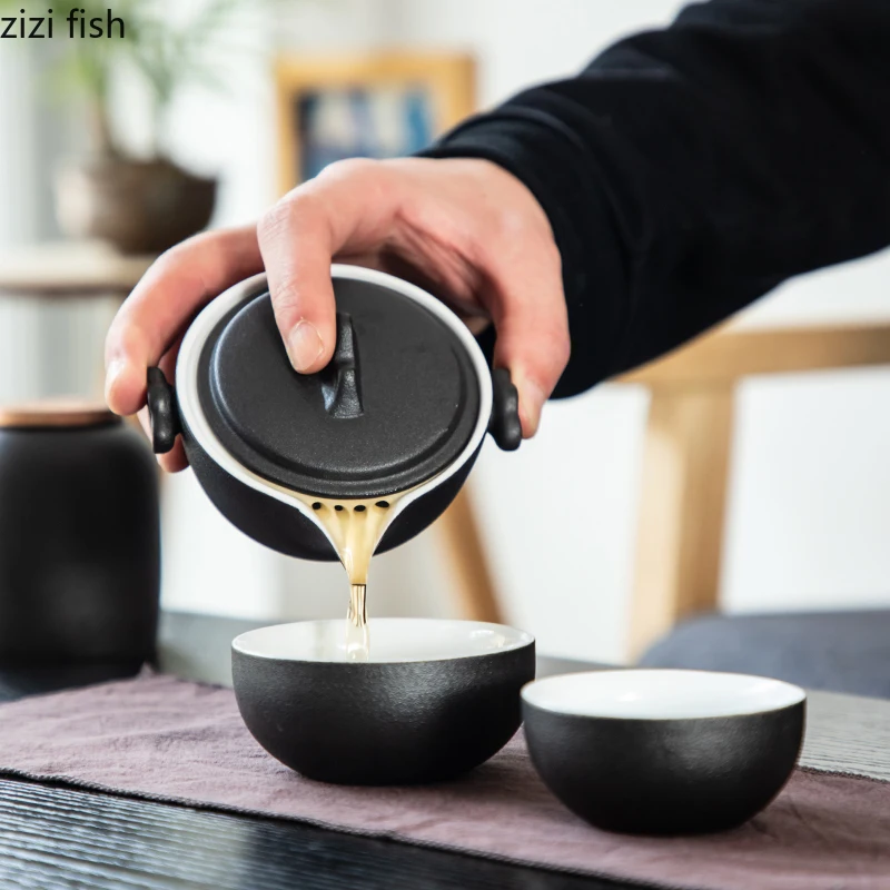 Китайский Стиль керамика чайный набор кунг-фу костюм один горшок и две чашки