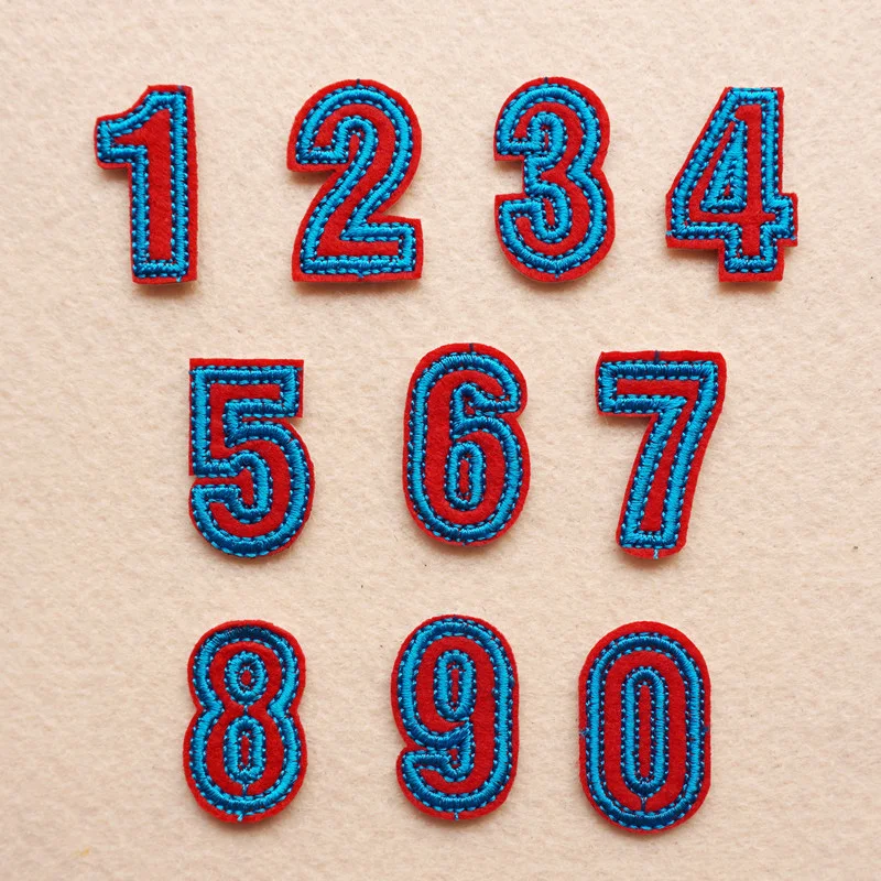 1 шт. вышитая аппликация 0 9 для одежды|mixed patches|patches for clothing ironpatches |