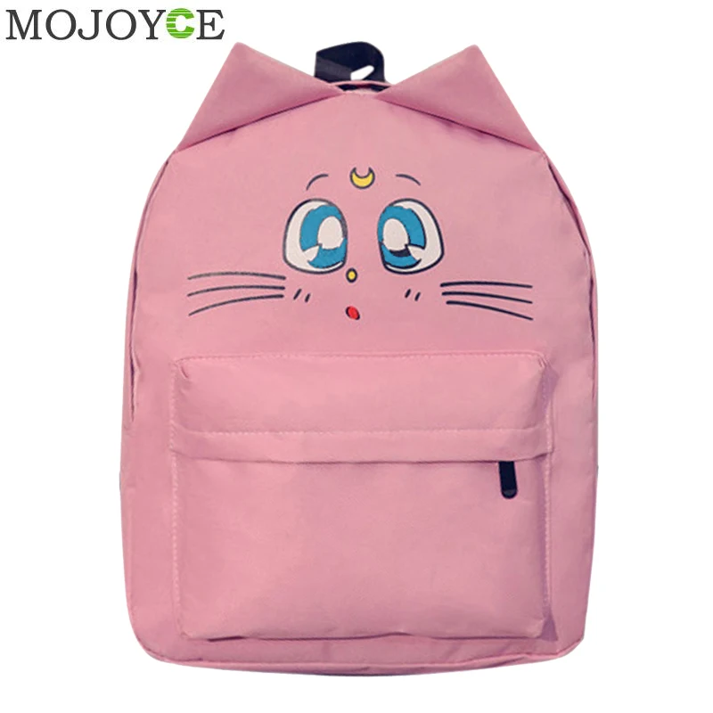 

Cute Cartoon Backpack Cat Ear Girl Schoolbag for Teenage Women Back Pack Canvas Animal Shape School Backpack Female Bagpack