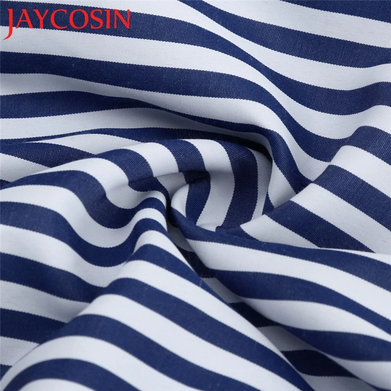 Женское винтажное платье в полоску JAYCOSIN длинное с глубоким v образным вырезом и