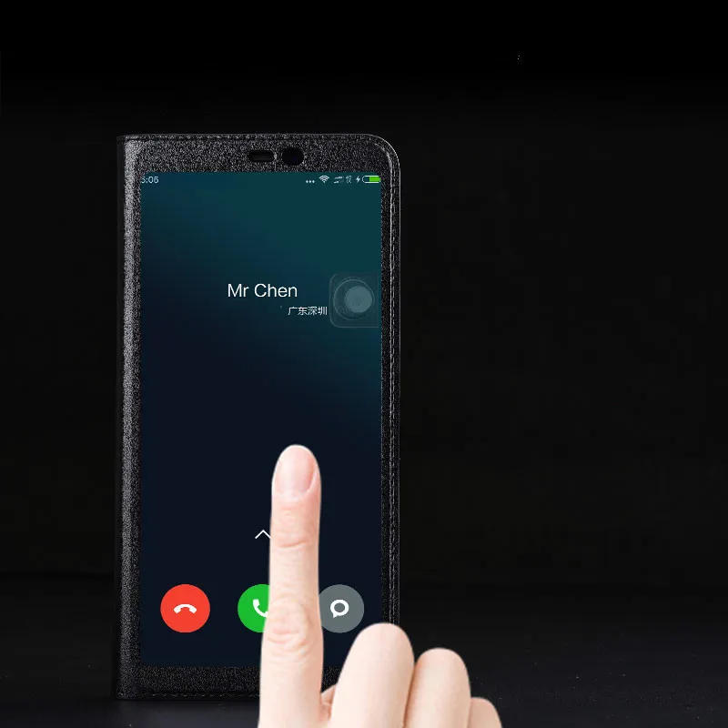Чехол для Xiaomi Mi 8 с окошком полным обзором искусственная кожа откидной чехол Mi8