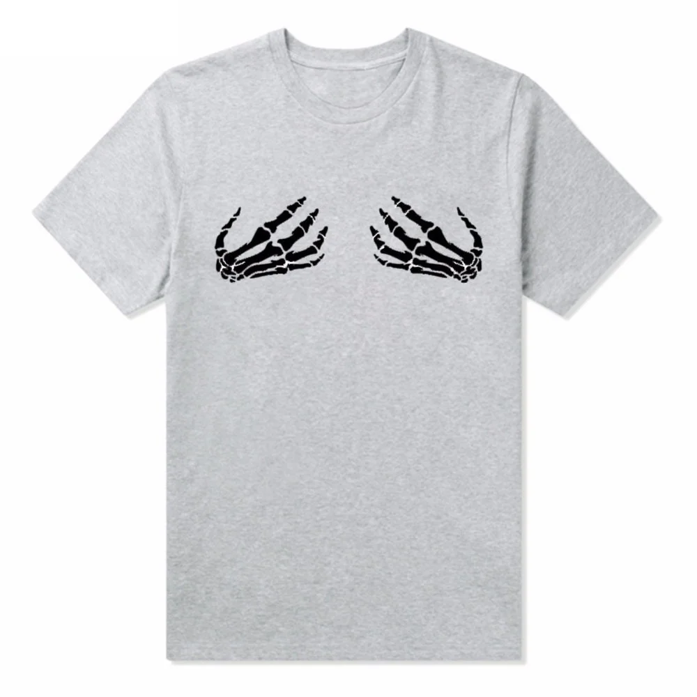 Хлопковая женская футболка в стиле Харадзюку стильный костюм панк с черепом