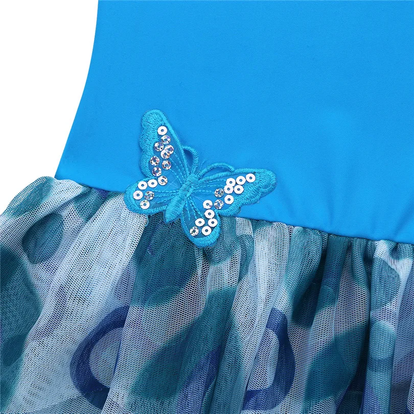 Новое Детское платье без рукавов на бретельках для девочек Апликация в виде