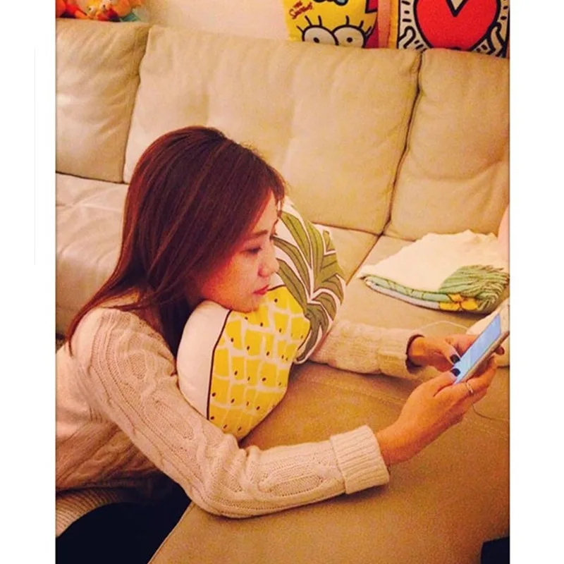 Горячие товары для дома подушка хлопок милые фрукты подушки кровать диван офис