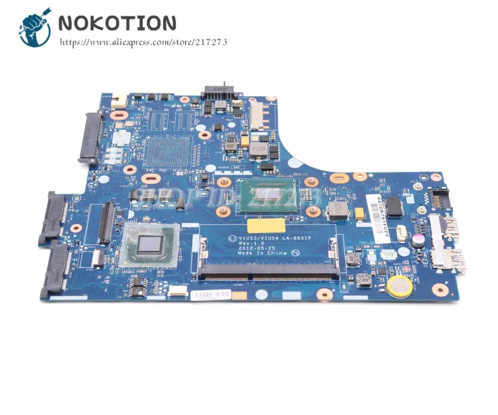 Материнская плата NOKOTION VIUS3 VIUS4 LA-8951P для ноутбука Lenovo Ideapad S300 S400 SLJ8C SR109 Celeron 1007U |