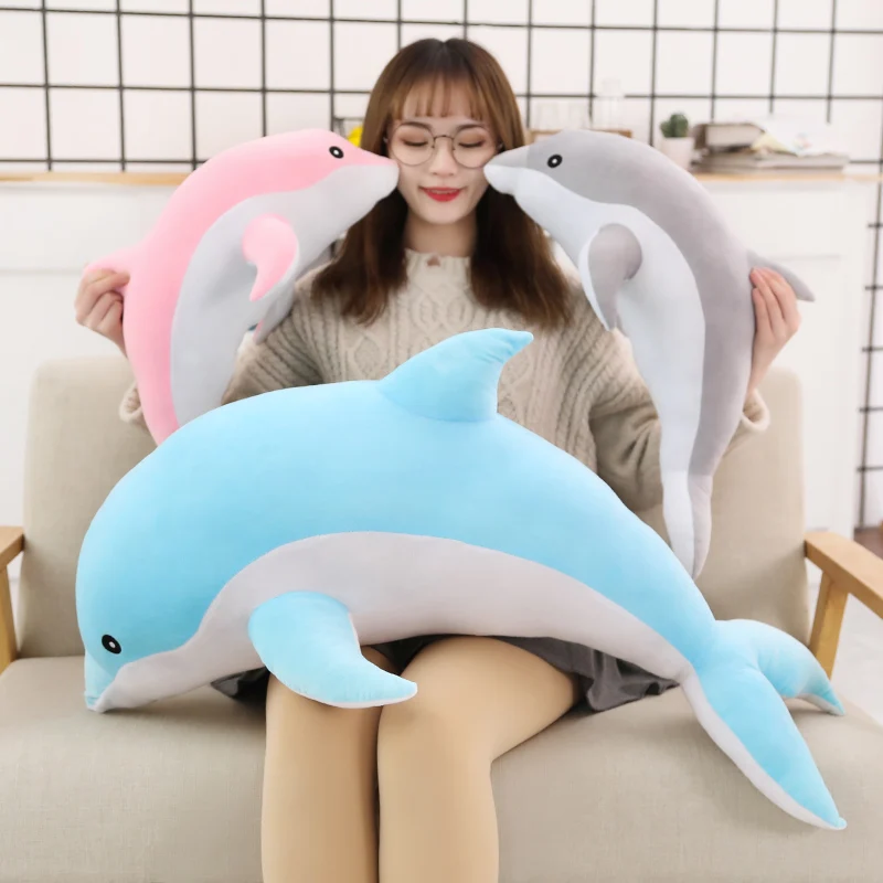 

hot plush dolphin toys stuffed sea animal cute girls dolls soft baby sleeping pillow christmas birthday gift for children