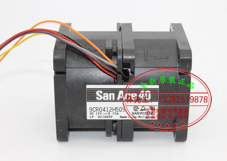 Новый вентилятор охлаждения сервера SANYO DENKI SAN ACE 9CR0412H509 4056 12V 0.72A 4 см| |
