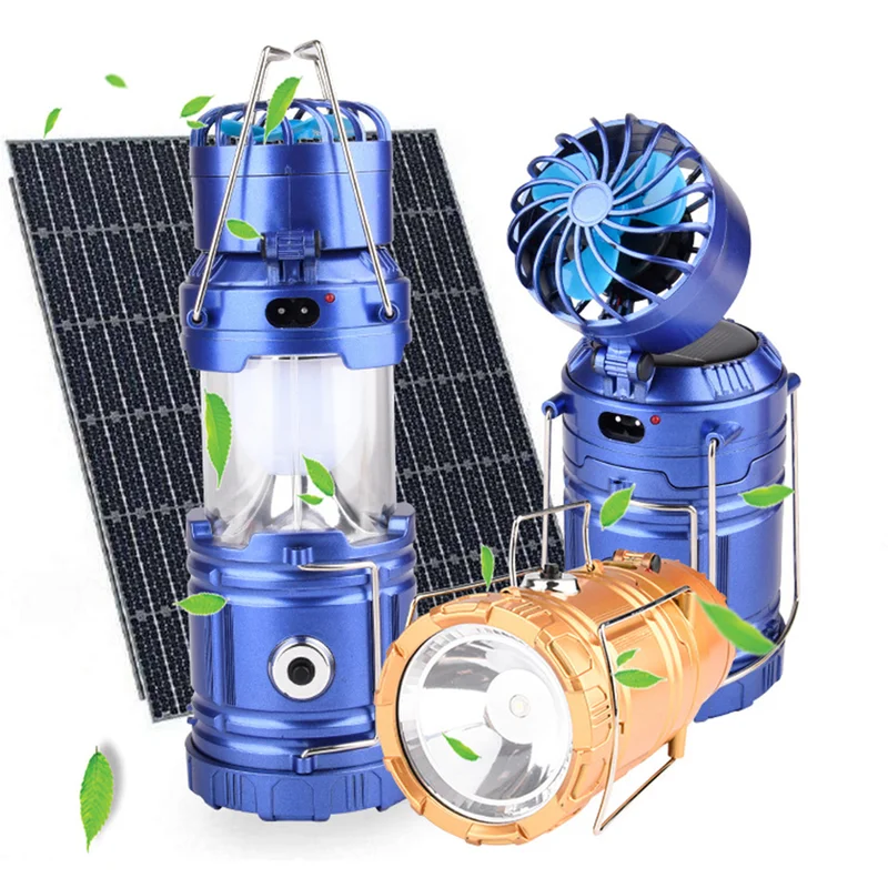 Многофункциональный 6 светодиодов Солнечный кемпинг свет складной светодиодный