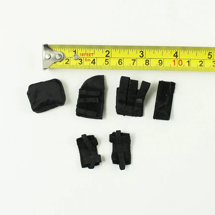 

1/6 Scale 6pcs Black Bags Models Waistbag Accessories for 12''Action FIgures Bodies Toys Gifts
