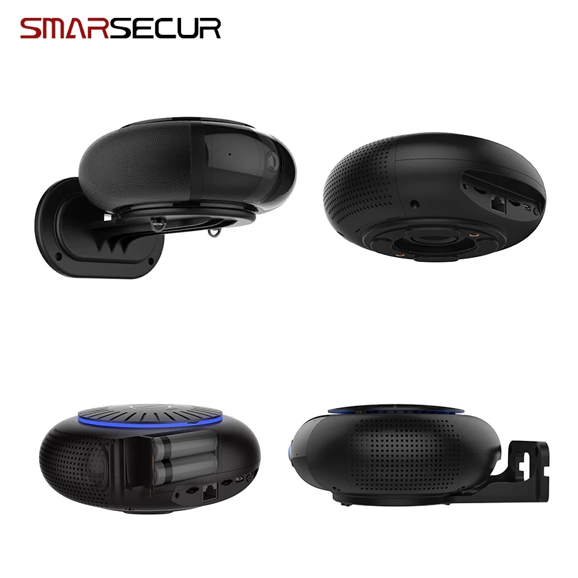 Черная ip камера bluetooth колонка 1080P Full HD двусторонняя Au|Камеры видеонаблюдения| |